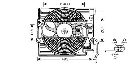 Вентилятор (комплект) AVA COOLING BW7510