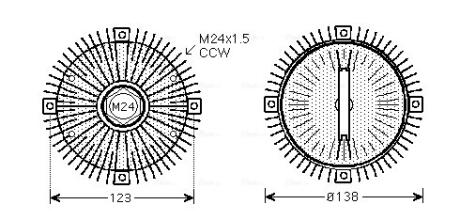 Вискомуфта BMW (AVA) AVA COOLING BW C322