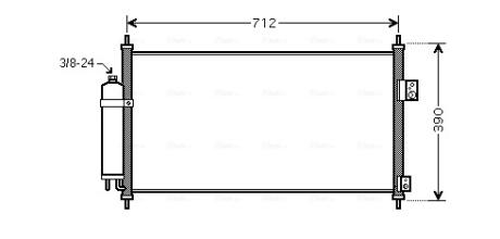 Конденсор кондиционера X-TRAIL 20i/25i MT/AT 01- (AVA) AVA COOLING DN5263D
