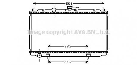 Радіатор охлаждения двигателя Nissan Almera N16 (01-), Primera P12 (00-) MT AVA COOLING DNA2215 (фото 1)