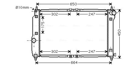 Радиатор охлаждения CHEVROLET AVEO (T250, T255) (05-) 1.4 i 16V (AVA) AVA COOLING DWA2067