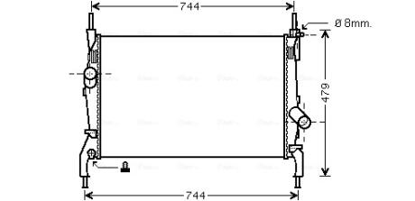 Радиатор охлаждения TRANSIT 7 ALL MT -AC 06- (AVA) AVA COOLING FD2404