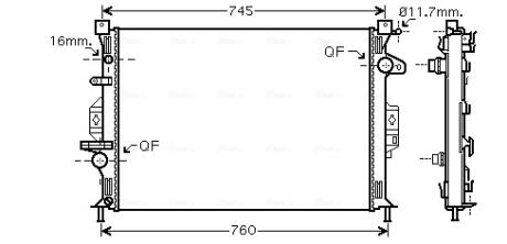 Радиатор MONDEO/FREEL/V/S80 AT 06- (Ava) AVA COOLING FDA2425