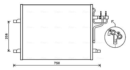 Радиатор кондиционера AVA COOLING FDA 5483
