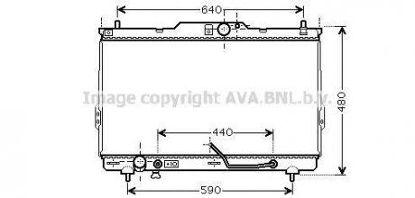 Радіатор охолодження двигуна HYUNDAI SANTA FE 20TD AT 03-06 AVA COOLING HY2114 (фото 1)