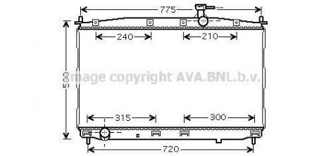 Радиатор охлаждения двигателя Hyundai Santa Fe II (06-11) MT AVA AVA COOLING HY2173