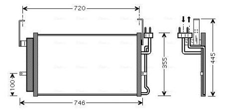AVA HYUNDAI Радіатор кондиціонера (конденсатор) SANTA FE I 01- AVA COOLING HY5084D