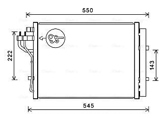 AVA HYUNDAI Радіатор кондиціонера (конденсатор) з осушувачем i10 II 1.0 13- AVA COOLING HY5445D