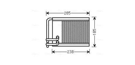 Радиатор отопителя HYUNDAI Sonata V (NF) (AVA) AVA COOLING HYA6317