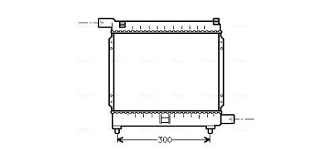 Радиатор охлаждения двигателя W124/W201 MT 18/20/23 -AC (Ava) AVA COOLING MS2039