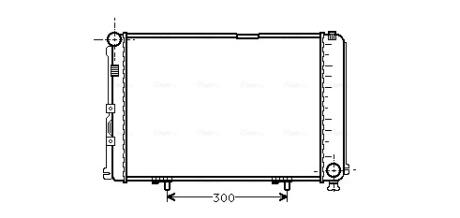 AVA DB Радіатор охолодження двиг. W124 84- AVA COOLING MS2067