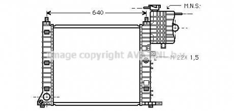 Радиатор, Система охолодження двигуна AVA COOLING MS2213