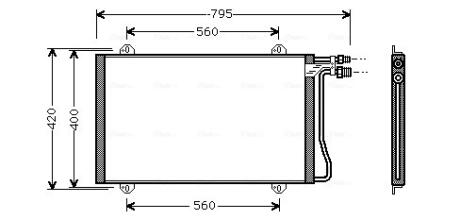 Конденсор кондиционера MB SPRINT W901 MT/AT 95- (Ava) AVA COOLING MS 5219