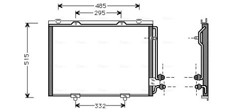 Конденсор кондиціонера MB W210 E-CLASS MT/AT 95- (AVA) AVA COOLING MS 5232
