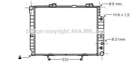 AVA DB Радіатор охолодження W210 2.0/3.2 95- AVA COOLING MSA2214