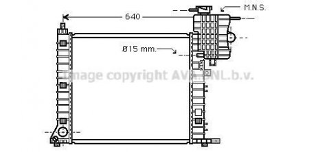 Радиатор охлаждения MERCEDES VITO I W638 (96-) (выр-во AVA) AVA COOLING MSA2264