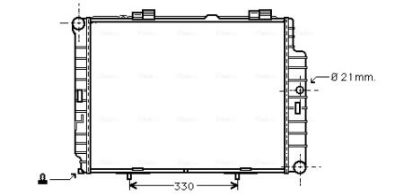 Радиатор охлаждения MERCEDES E II (210) (AVA) AVA COOLING MSA2287