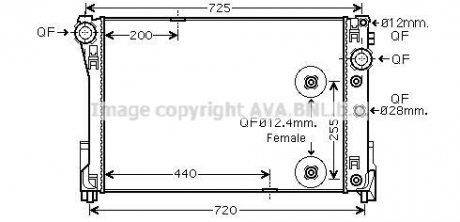 Радиатор, Система охолодження двигуна AVA COOLING MSA2546