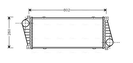 Інтеркулер MB SPRINTER 2.9TD 95- (AVA) AVA COOLING MSA4217