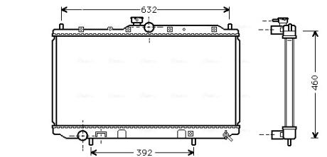 Радиатор охлаждения CARISMA 16/18 MT +-AC 97-(AVA) AVA COOLING MT2142
