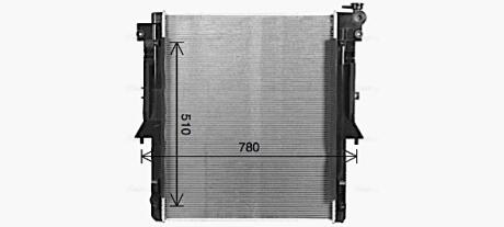 Радіатор охолодження двигуна Mitsubishi L200(15-) 2,4d 2,2d MT AVA AVA COOLING MT2281
