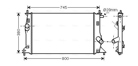 Радиатор охлождения MAZDA 5 (05-) (AVA) AVA COOLING MZ2183
