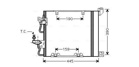 Конденсатор кондиционера ASTRA H 17/19CTDI MT 04-(AVA) AVA COOLING OL5368D