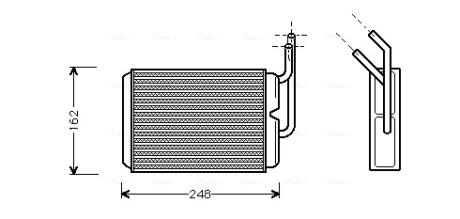 Теплообмінник, система опалення салону AVA COOLING RT6220