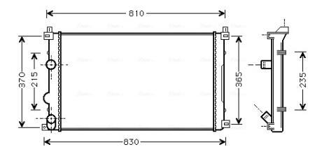 Радіатор охолодження RENAULT MASTER II (98-) (AVA) AVA COOLING RTA2322