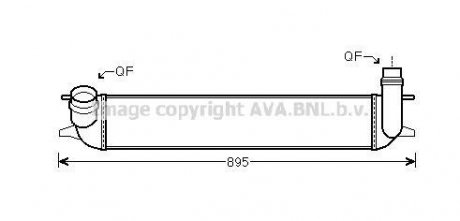 Интеркулер RENAULT LAGUNA (2008) 2.0 DCI (вир-во) AVA COOLING RTA4462 (фото 1)