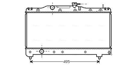Радиатор охлаждения двигателя CARINA E 1.6/1.8 MT 92-98 (Ava) AVA COOLING TO 2141