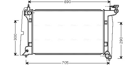 Радиатор охлаждения TOYOTA (AVA) AVA COOLING TO2302