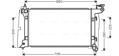 Радіатор охолодження TOYOTA COROLLA (E12, E13) (01-) (AVA) AVA COOLING TO2323 (фото 1)