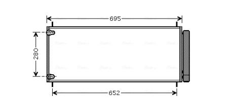 Радіатор кондиціонера Toyota Auris (07-), Corolla (07-), Verso (09-) 2.0D, 2.2D AVA AVA COOLING TO5406D