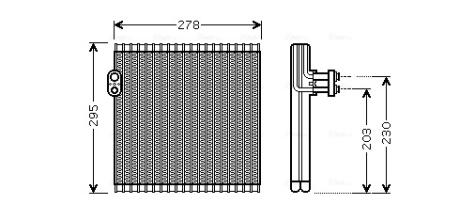 Випарювач кондиціонера AVA COOLING TO V485