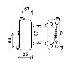 Радіатор масляний VW TOUAREG, VW T5 (AVA) AVA COOLING VN3392