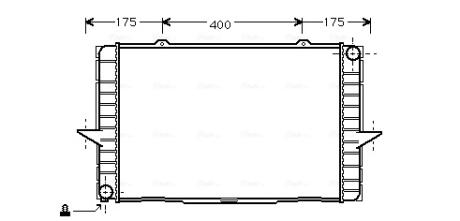 Радиатор охлаждения двигателя S70/V70/850 MT 20/3/5 91- (Ava) AVA COOLING VO2063