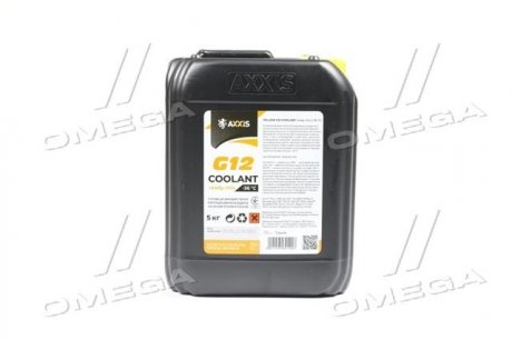 Антифриз YELLOW G12 Сoolant Ready-Mix -36°C <> (желтый) (Канистра 5кг) Axxis P999-G11Ye RDM5 (фото 1)