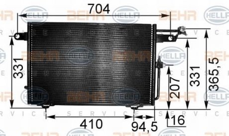 Радиатор кондиционера Audi A6 2.6/2.8i 94-98 MT BEHR 8FC351035-531 (фото 1)