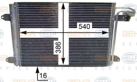 Радиатор кондиционера AUDI A3/Octavia/Golf IV/Passat 03- BEHR 8FC351301-044 (фото 1)
