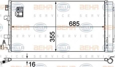 Радиатор кондиционера Scenic III/Megane III 1.4-2.0 08- BEHR 8FC351310-544 (фото 1)