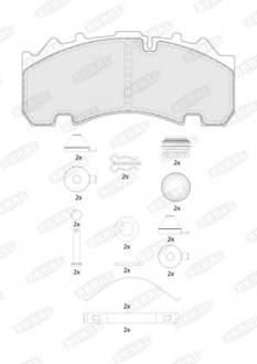 Комплект тормозных колодок, дисковый тормоз BERAL BCV29265TK