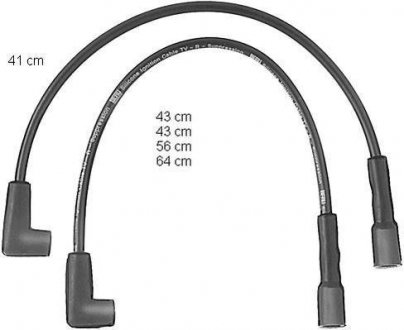 Комплект кабелей высоковольтных BERU ZEF574