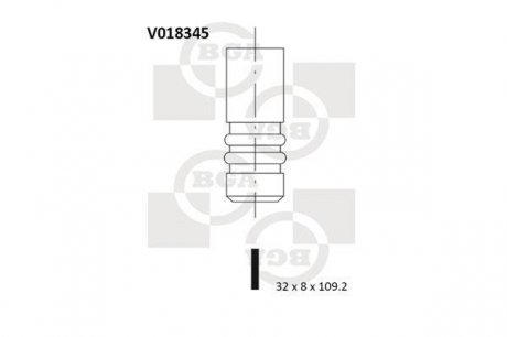 Клапан двигуна BGA V018345 (фото 1)