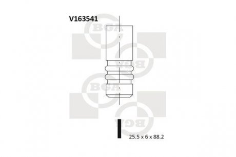 Клапан випускний BGA V163541 (фото 1)
