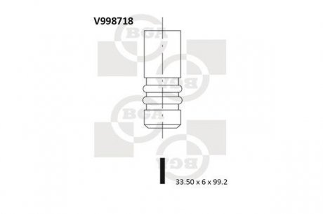 Впускной клапан BGA V998718 (фото 1)