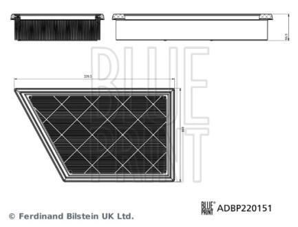 Фільтр повітряний BLUE PRINT ADBP220151