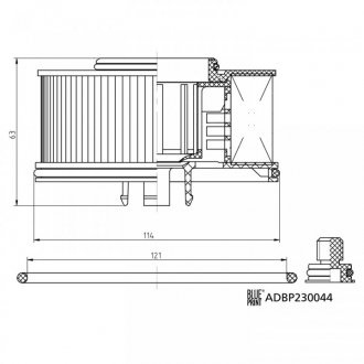 Фільтр палива з ущільнюючим кільцем BLUE PRINT ADBP230044