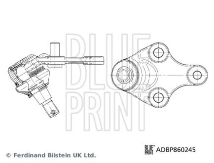TOYOTA Кульова опора передня C-HR (_X1_) 1.8 (ZGX11) 16-, CAMRY (_V7_, _VA7_, _VH7_) 2.5 (AXVA70_) 17- BLUE PRINT ADBP860245