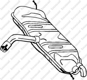 Глушник задня частина GOLF V 03-08 BOSAL 233-803